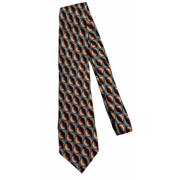 Rare Emilio Pucci Multicolor 100% Silk Made in Italy Neck Tie Signature logo